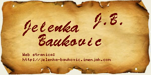Jelenka Bauković vizit kartica